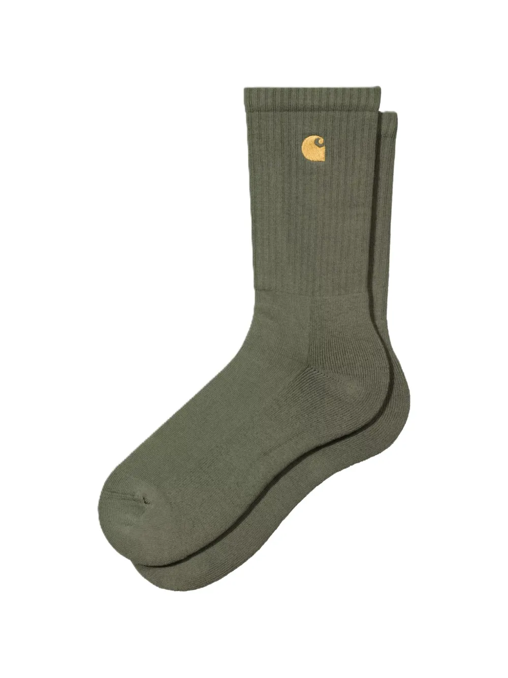 Carhartt WIP Chase ribbed logo socks - Grün