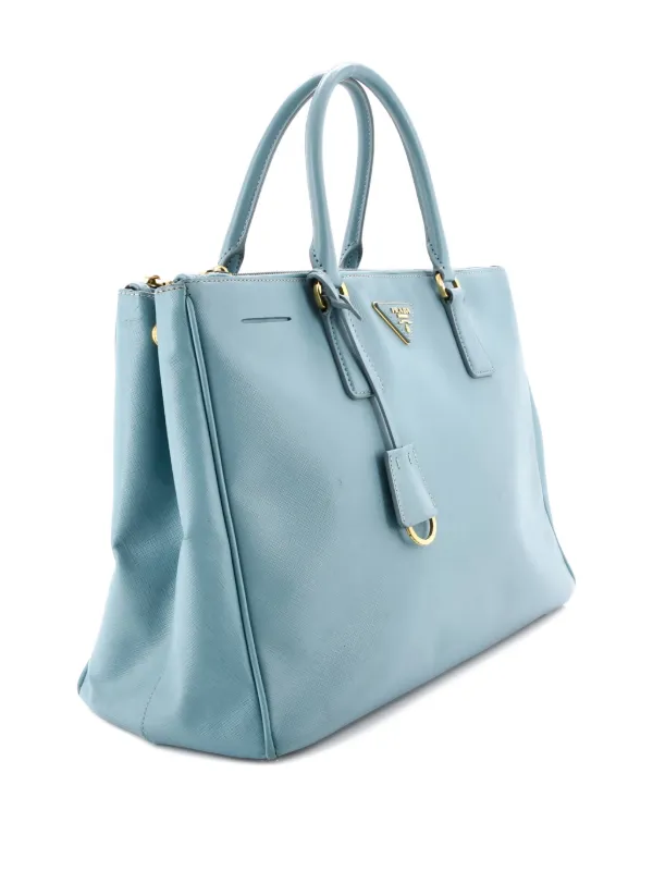 Prada Pre-Owned ダブル ジップ ルクス サフィアーノレザー ラージ 
