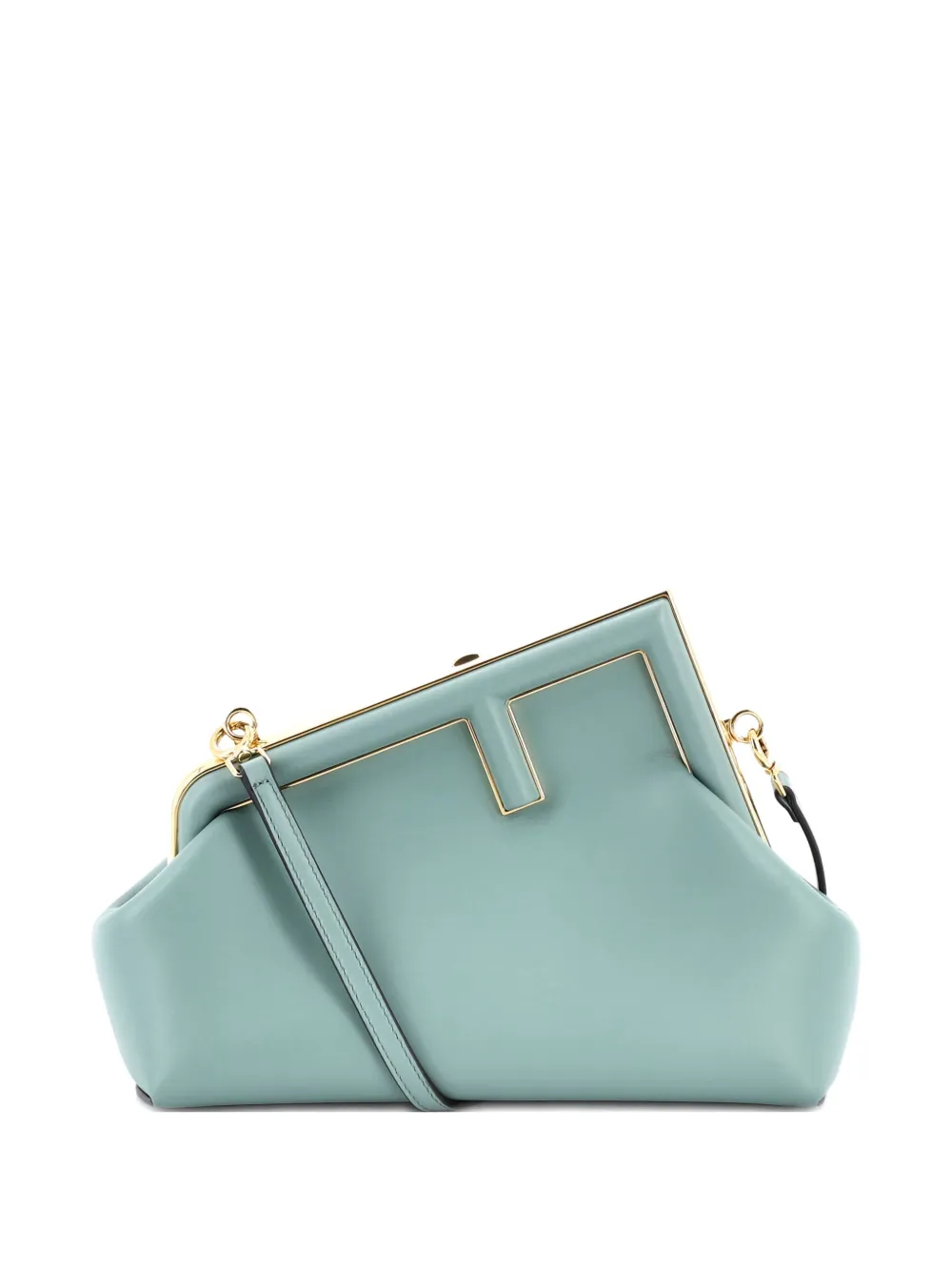 FENDI Pre-owned First Bag Leather Small Clutch Bag In Green
