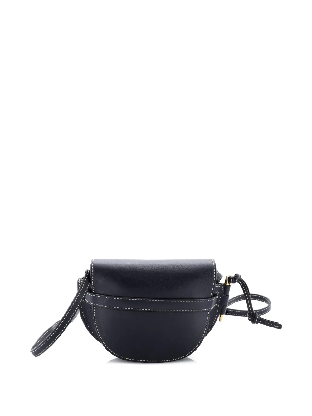 Pre-owned Loewe Gate Shoulder Bag Leather Mini Crossbody Bag In Black