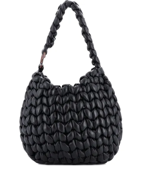 Chloé Pre-Owned Wooden C Woven Leather Large hobo bag