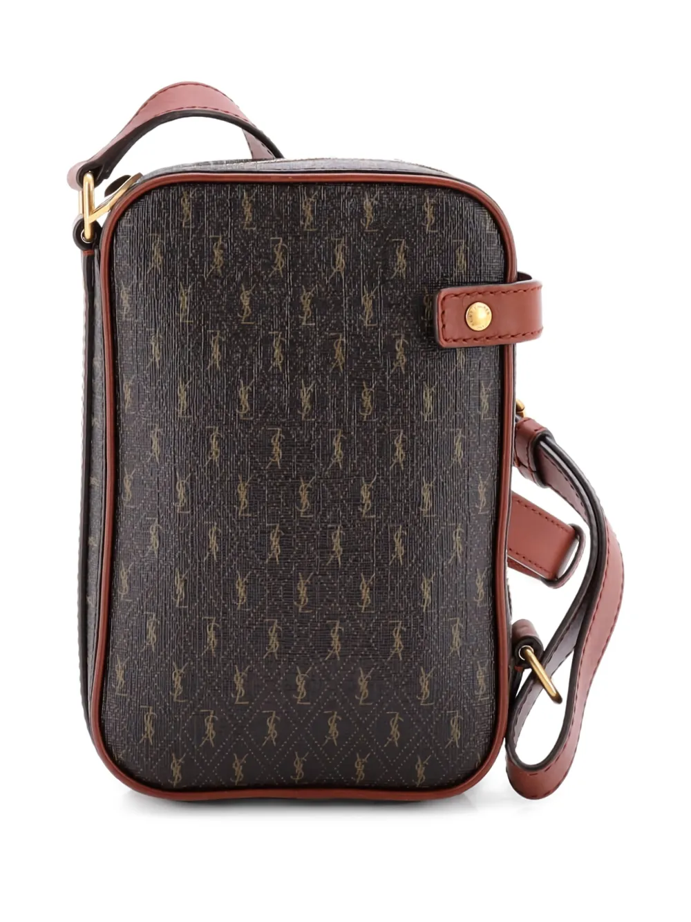 Saint Laurent Pre-Owned Le Monogramme Pouch Monogram All Over Coated Canvas and Leather Small crossbody bag | Pre-Owned | Image 2