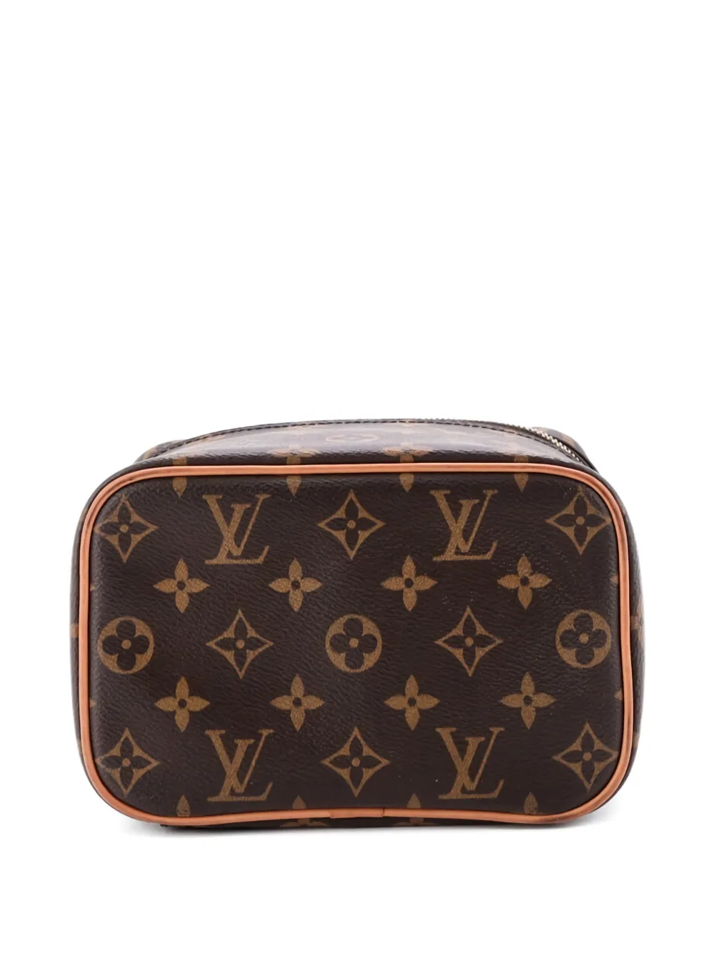 Pre-owned Louis Vuitton Nice Vanity Case Monogram Canvas Mini Pouch In Brown