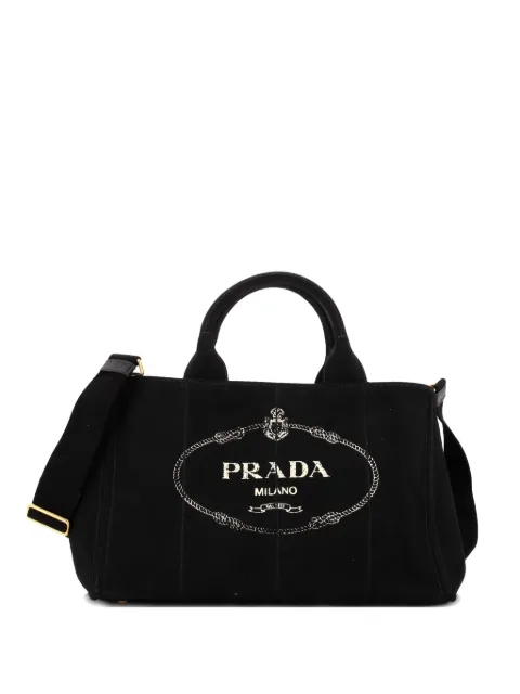 Prada Pre-Owned Canapa Convertible Canvas Large tote bag