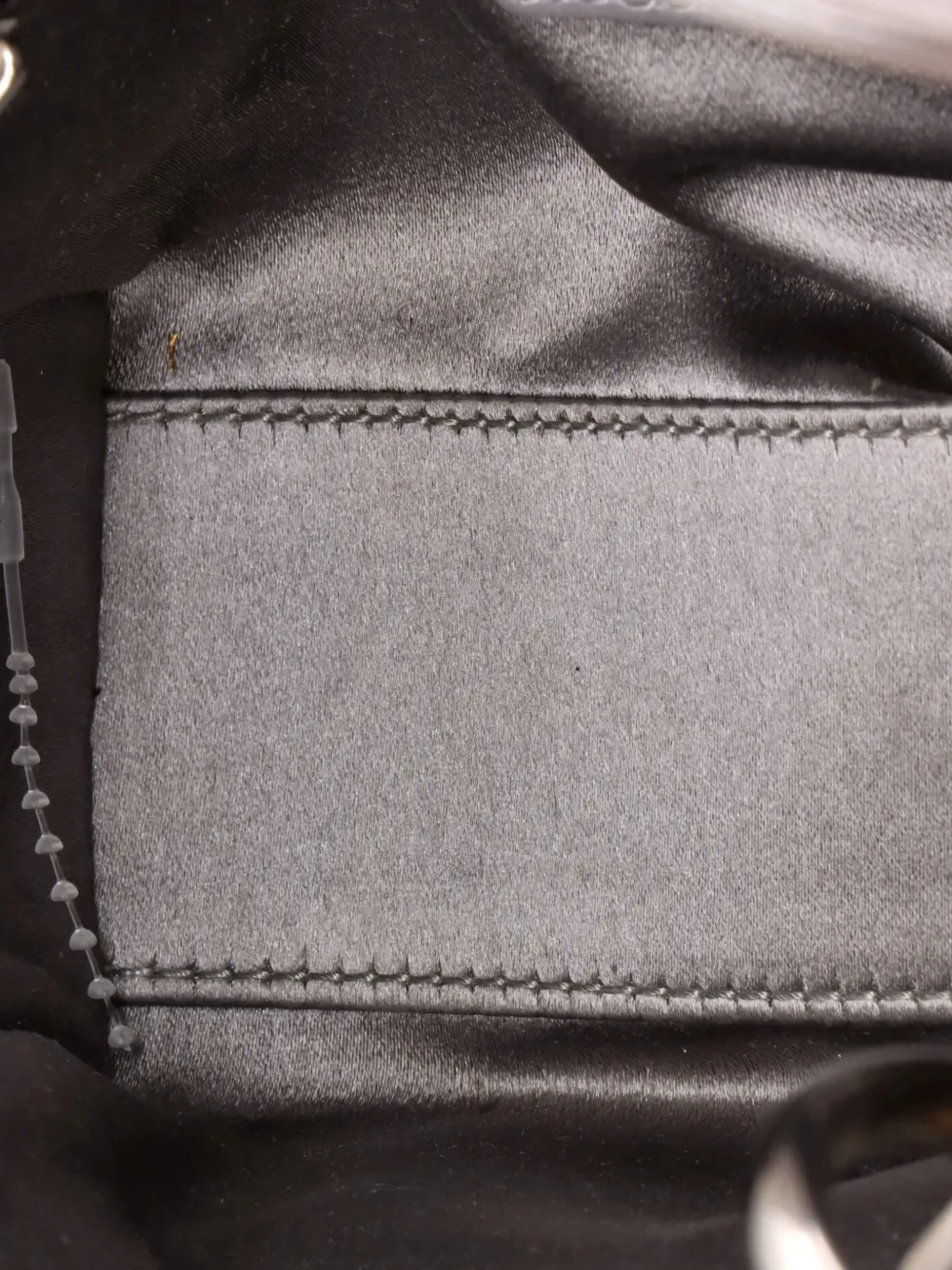 Pre-owned Dior Lady  Bag Crystal Embellished Cannage Quilt Satin Mini Satchel In Gray