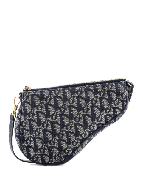 Christian Dior Pre-Owned Vintage Saddle Bag Diorissimo Denim Mini shoulder bag