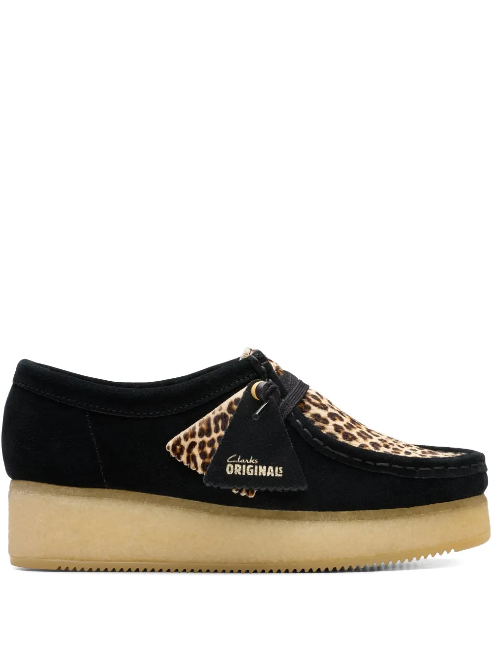 Clarks Originals Wallacraft derby schoenen met luipaardprint Zwart