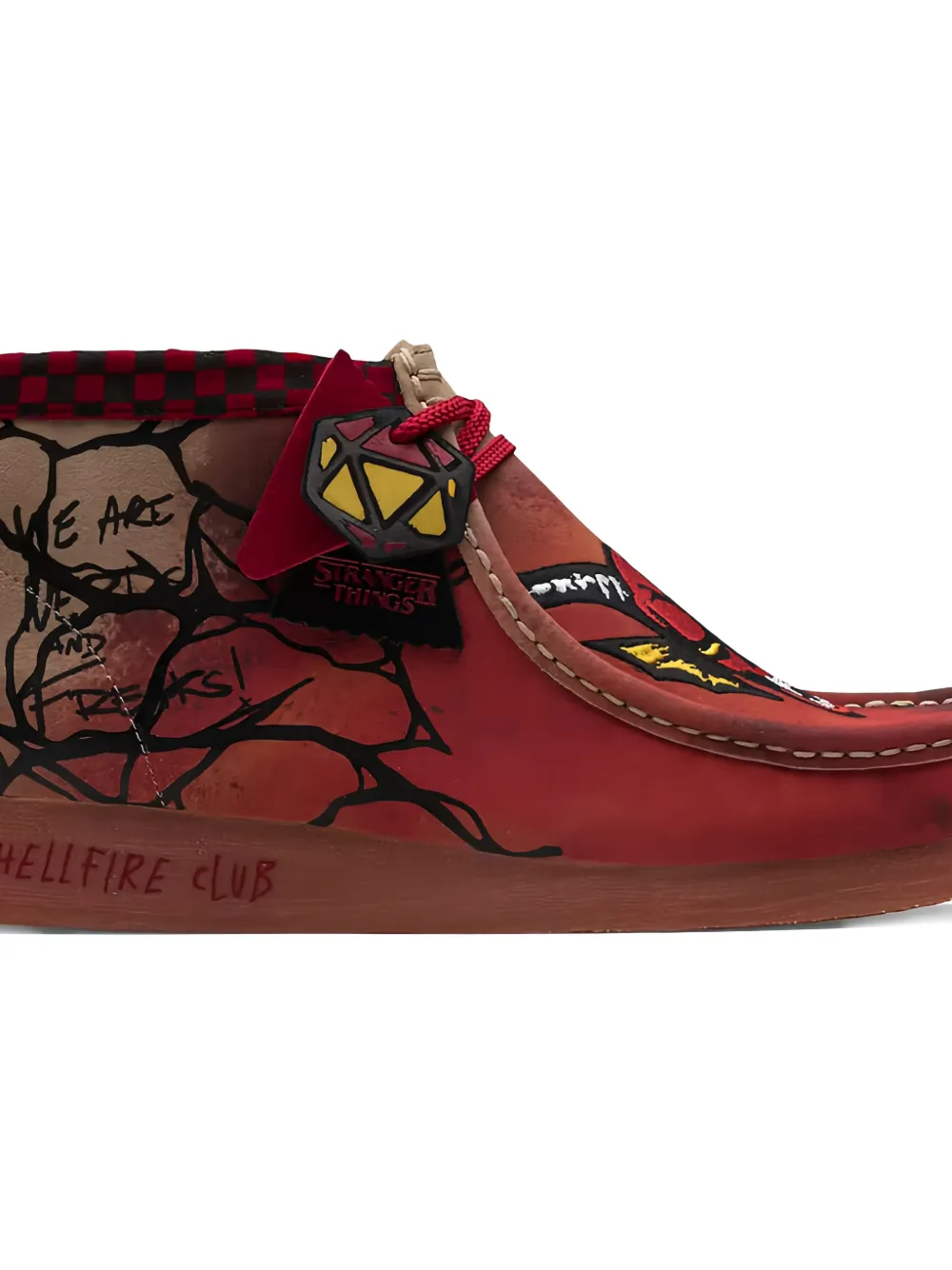 Clarks Originals x Stranger Things Wallabee grafische veterschoenen Rood