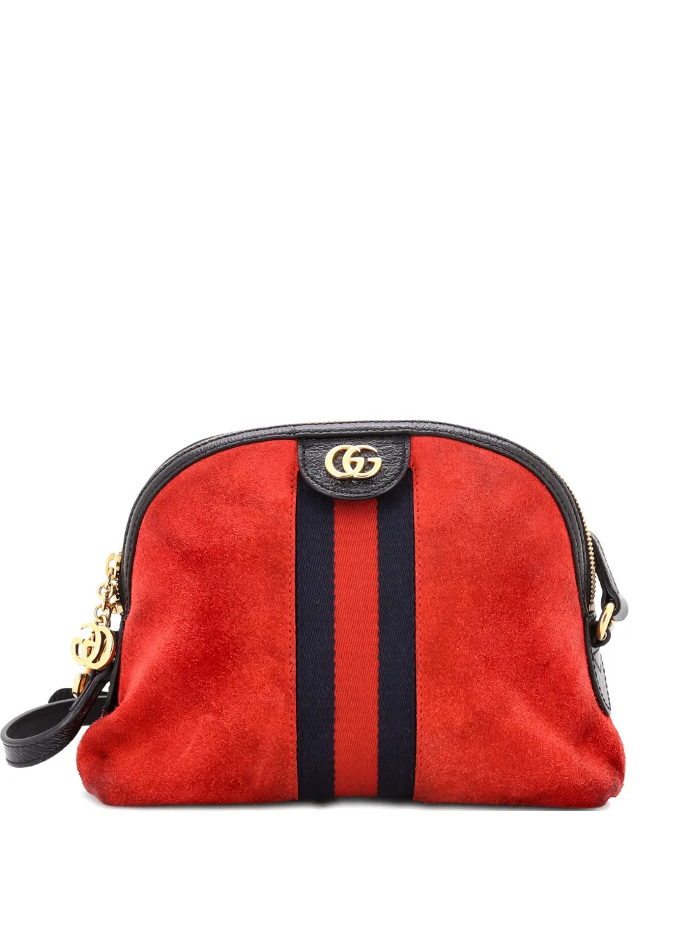 Gucci Pre-Owned Ophidia Dome Shoulder Bag Suede Small crossbody bag - Rosso