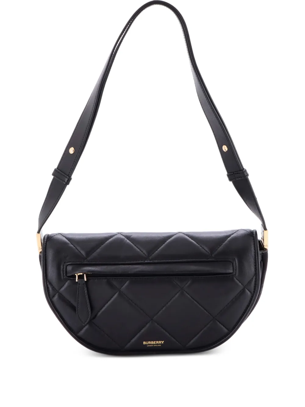 Burberry Pre-Owned Olympia Flap Bag Quilted Leather Small shoulder bag - Nero