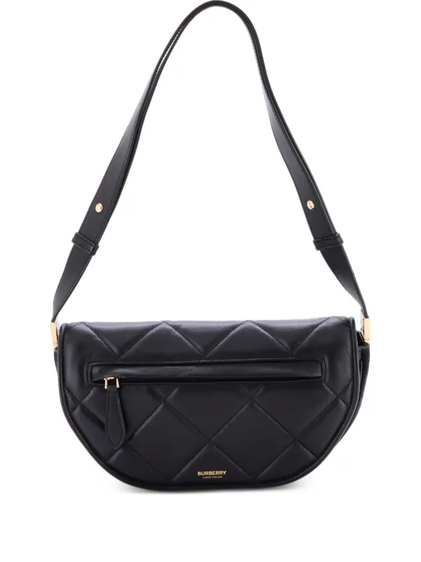 Burberry スモール レザー オリンピアバッグ Burberry Pre-Owned オリンピア ショルダーバッグ S | ブラック