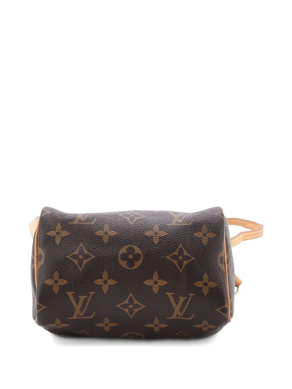 Pre-owned Louis Vuitton Speedy Bandouliere Nm Bag Monogram Canvas Nano Crossbody Bag In Brown