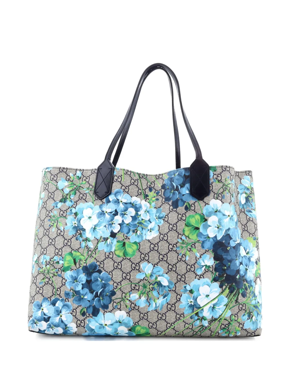 Gucci Pre-Owned Reversible Blooms GG Print Leather Medium tote bag - Blu