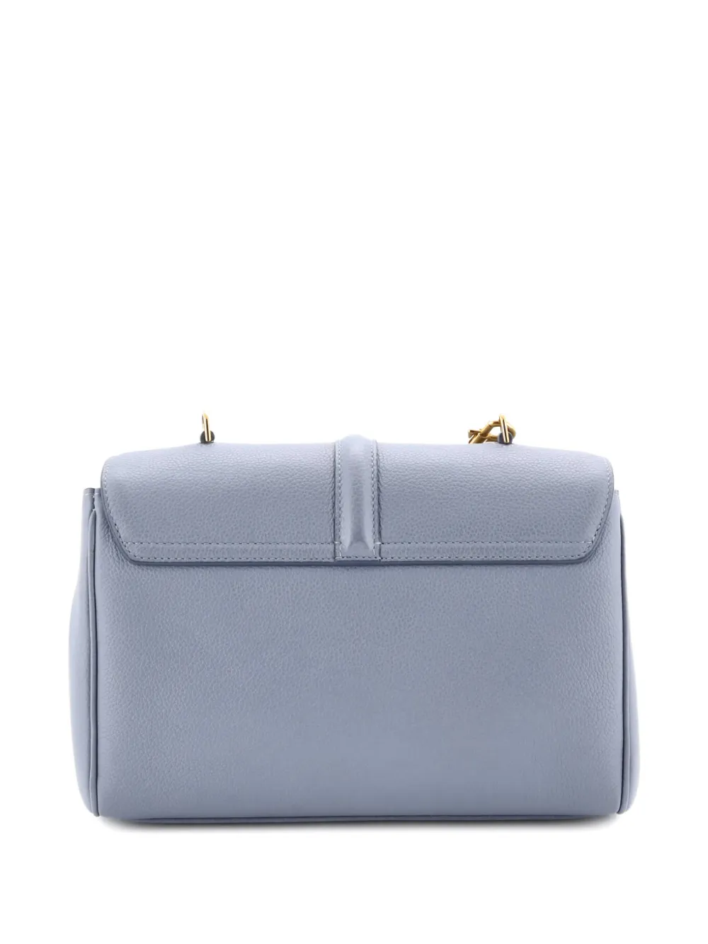 Pre-owned Celine Soft 16 Bag Grainy Calfskin Teen Shoulder Bag In Blue