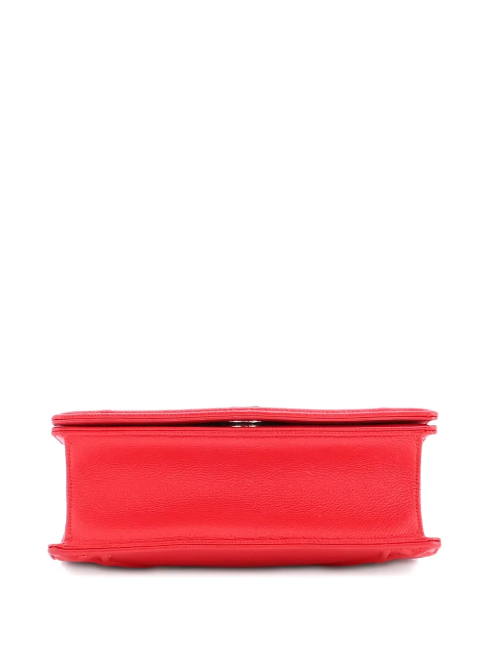 Pre-owned Dior Ama Flap Bag Grained Calfskin Small Crossbody Bag In Red