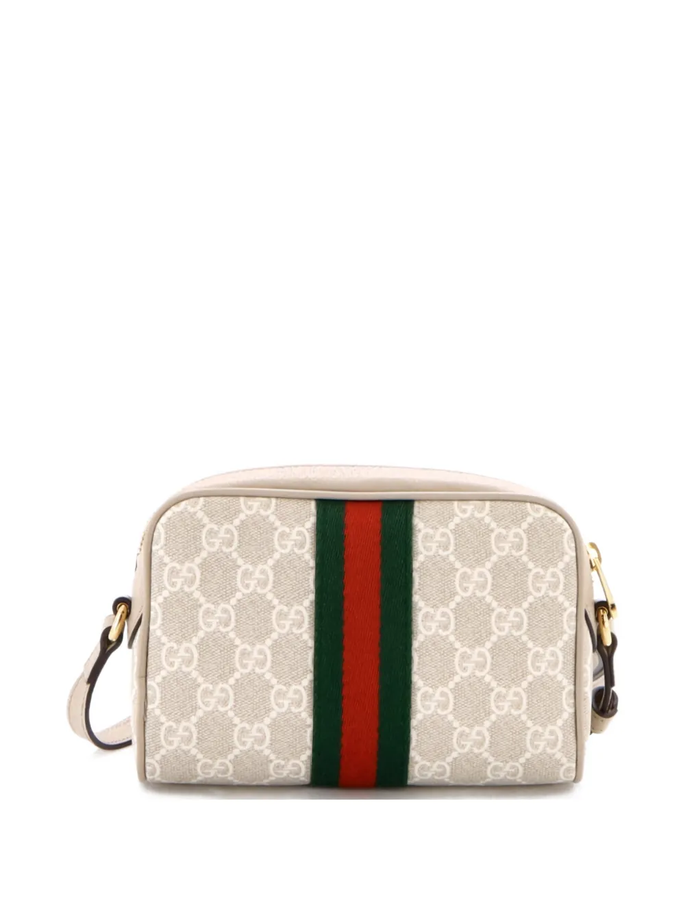 Pre-owned Gucci Ophidia Shoulder Bag Nm Gg Coated Canvas Mini Crossbody Bag In Neutral