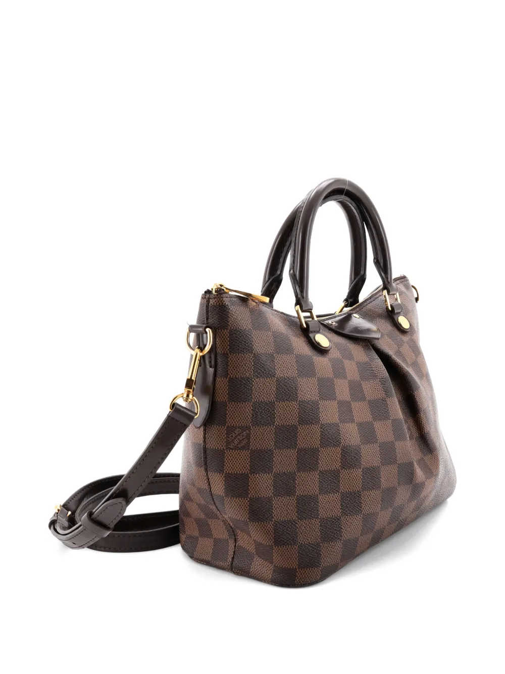 Pre-owned Louis Vuitton Siena Handbag Damier Pm Satchel In Brown