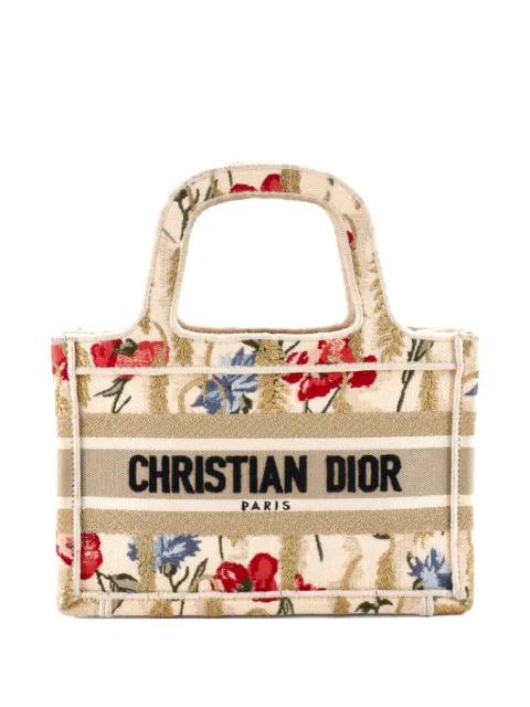 Christian Dior Pre-Owned Book Embroidered Canvas Mini tote bag