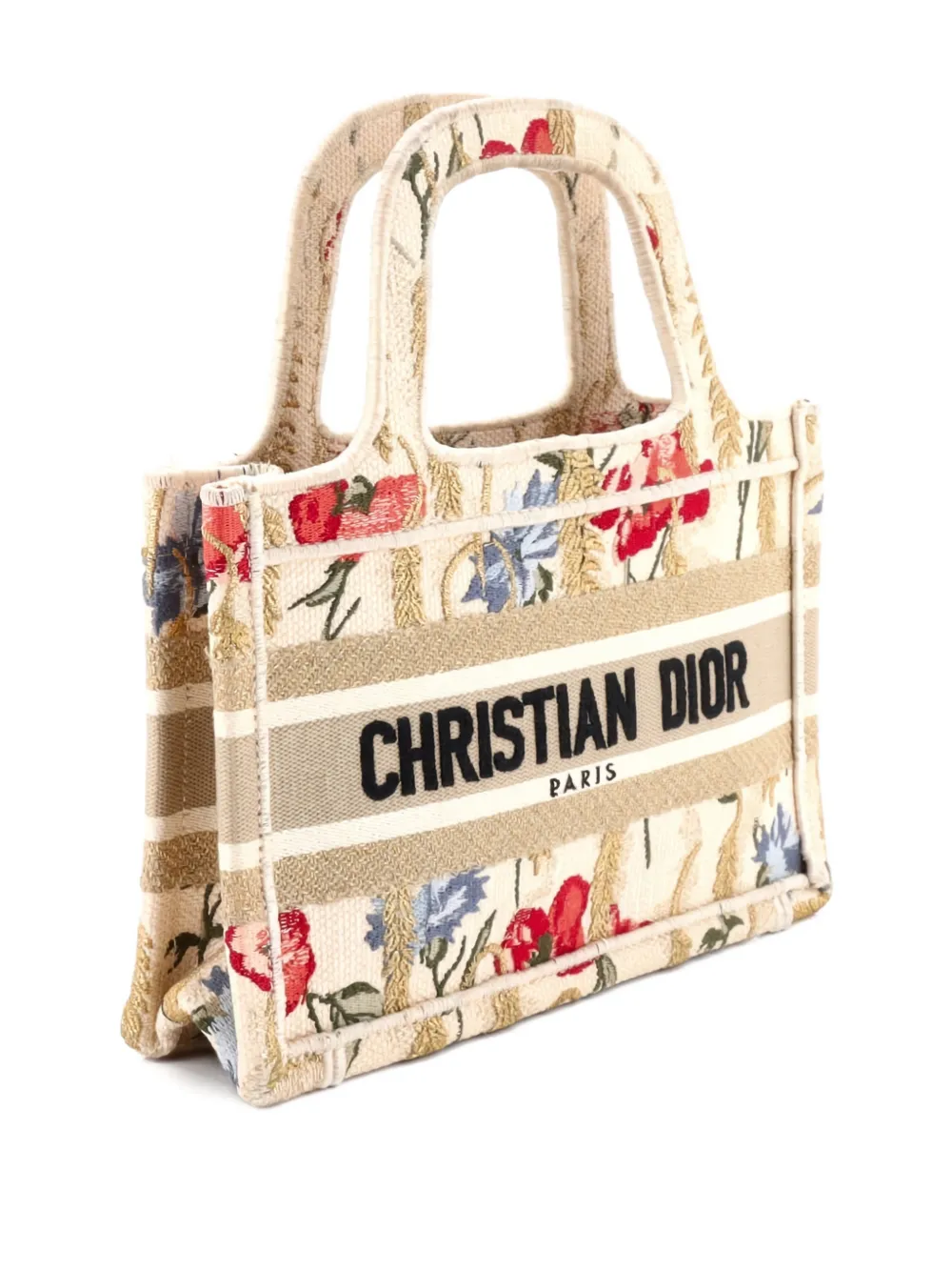 Book Embroidered Canvas Mini tote bag