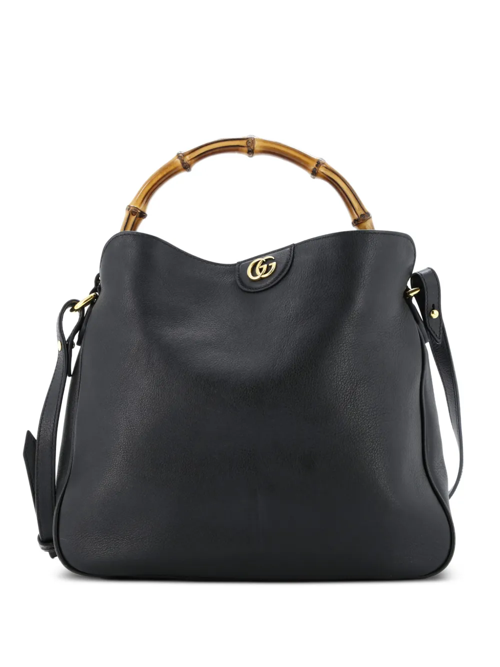 Gucci Pre-Owned Diana NM Bamboo Leather Medium shoulder bag - Nero