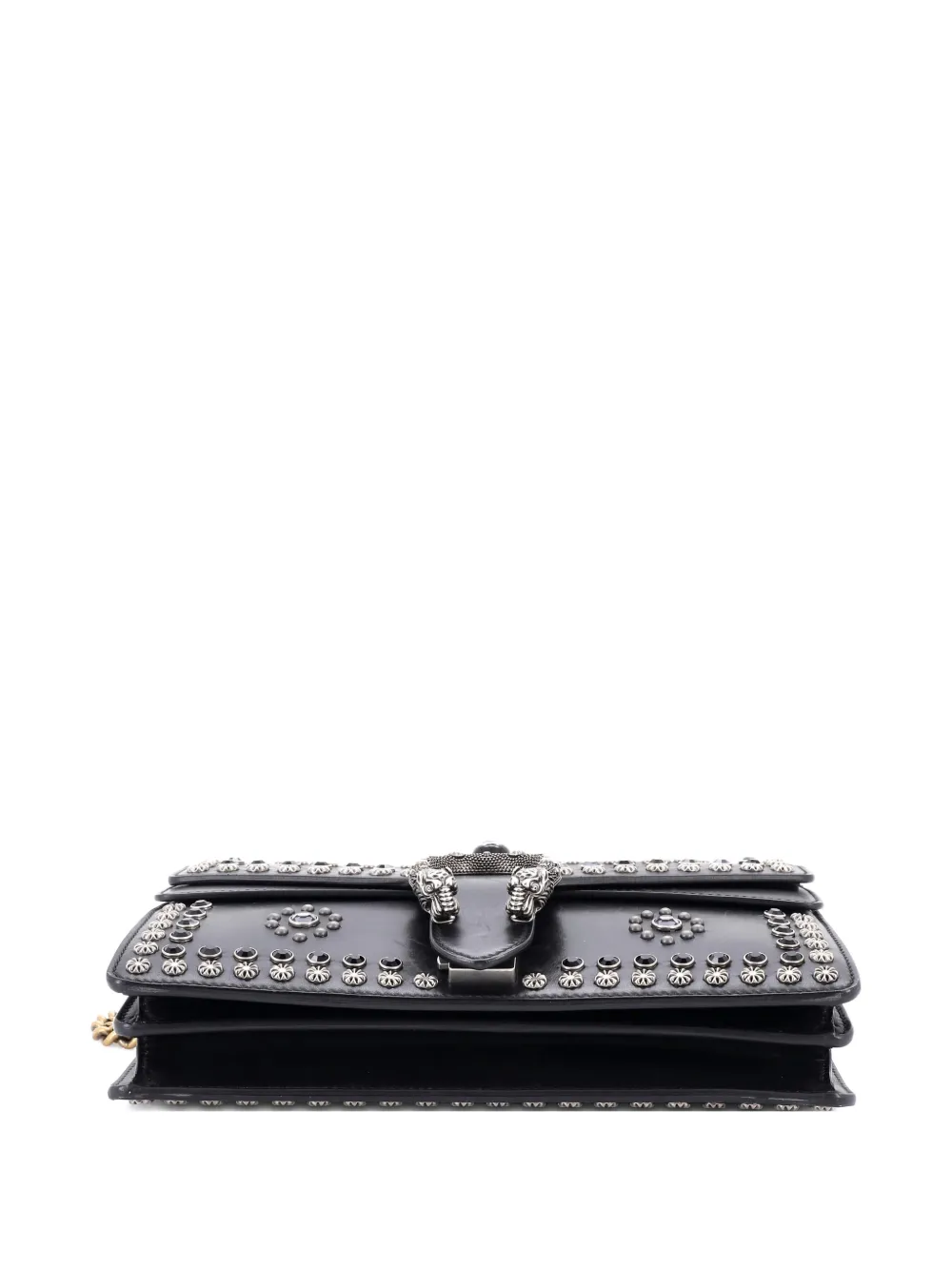 Pre-owned Gucci Dionysus Bag Studded Leather Small Shoulder Bag In Black