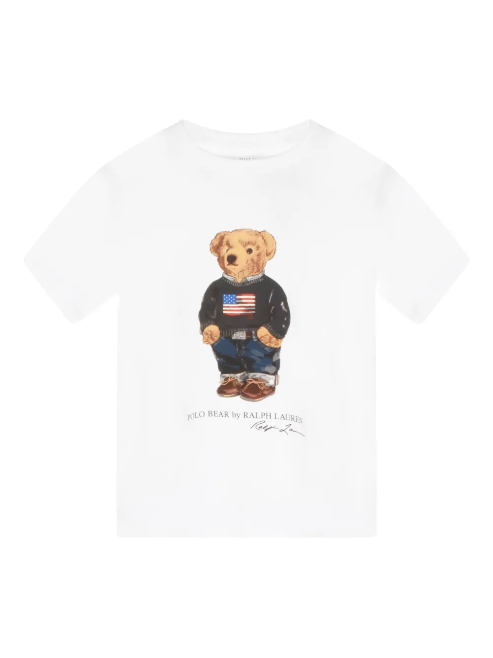 POLO RALPH LAUREN KIDS bear-print T-shirt - Bianco