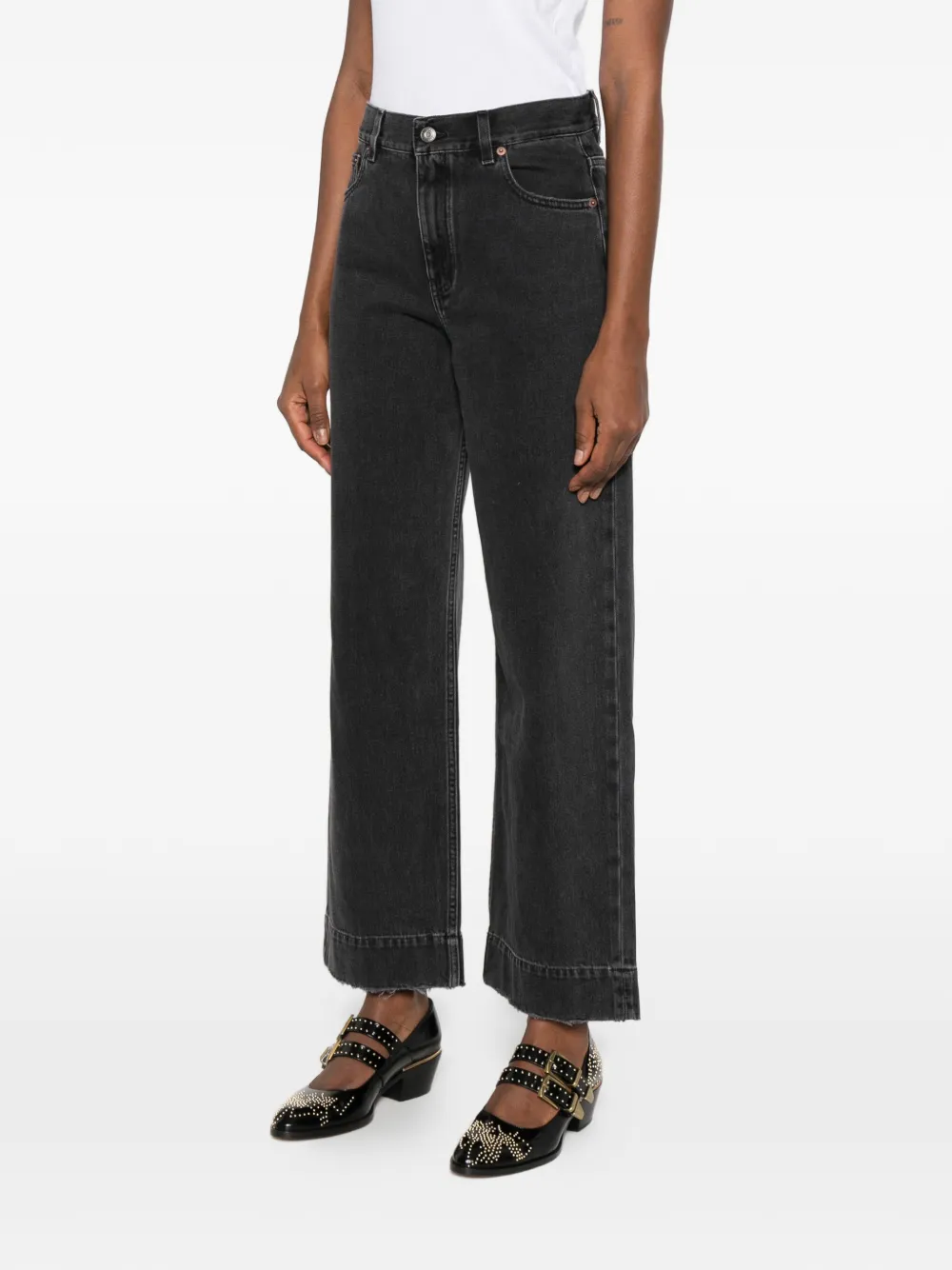  Chloé Vaqueros Con Bolsillos De Parches - Negro 