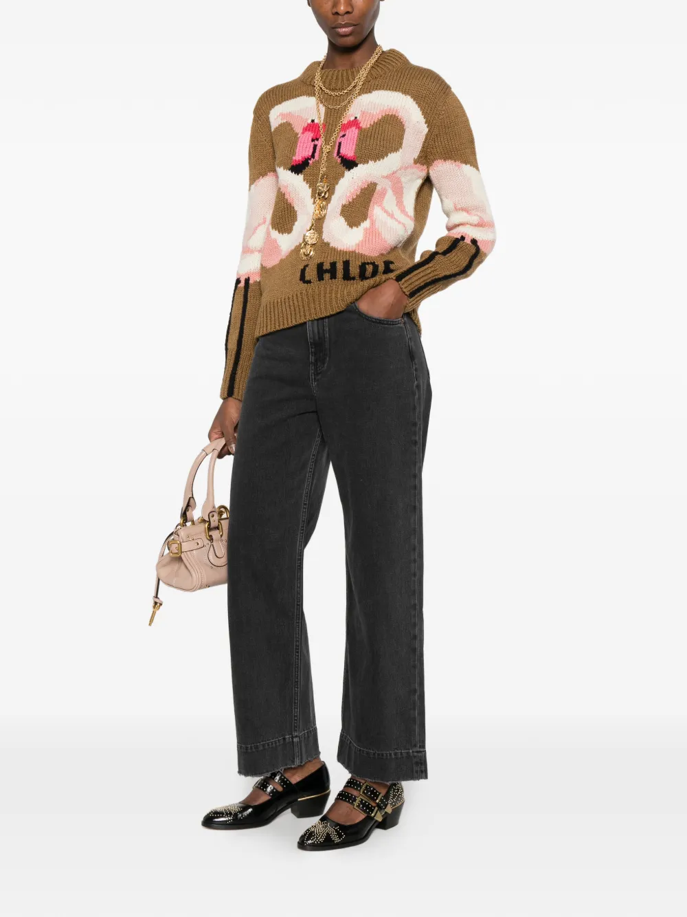  Chloé Vaqueros Con Bolsillos De Parches - Negro 