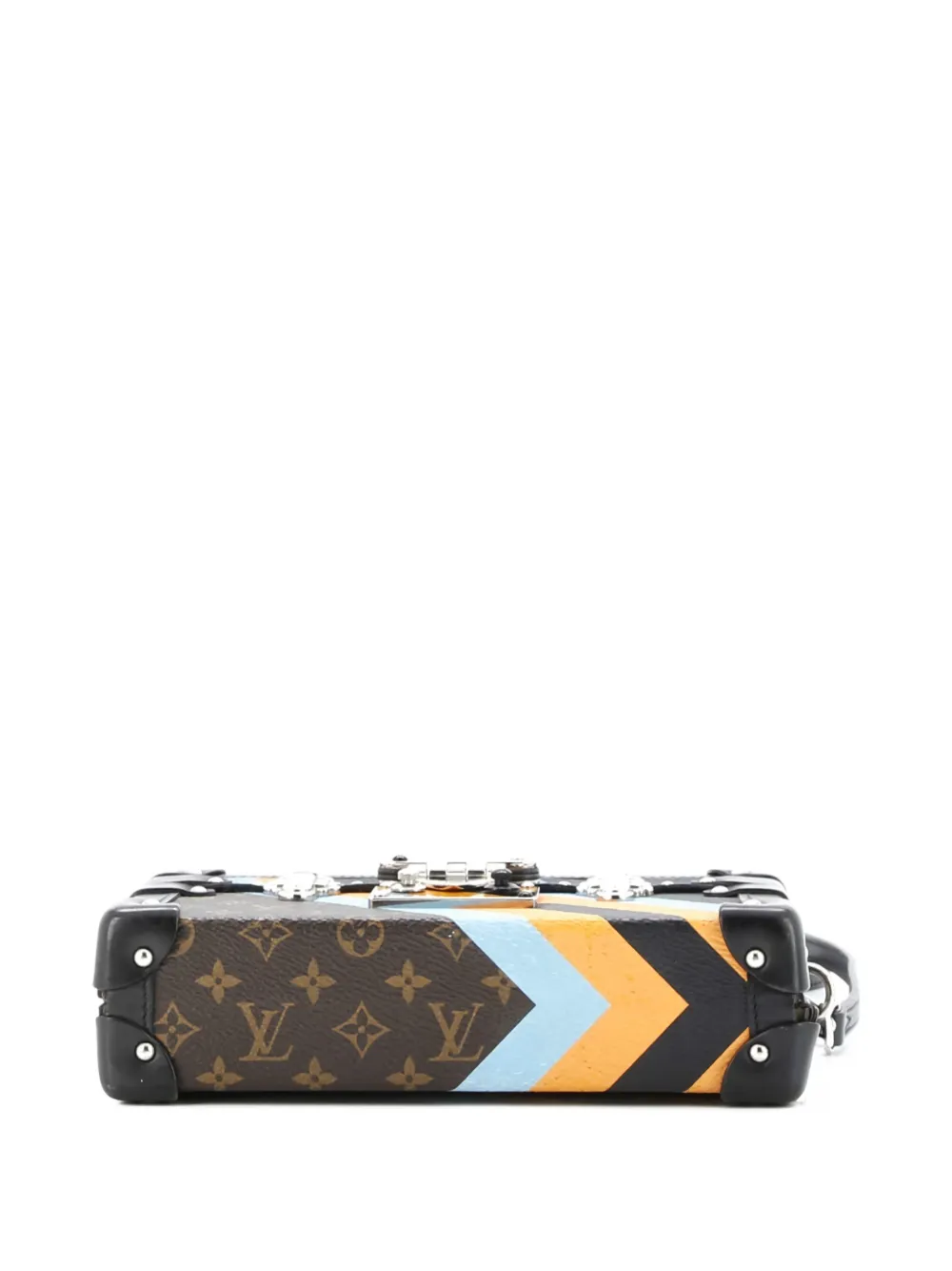 Pre-owned Louis Vuitton Petite Malle Handbag Limited Edition Monogram Canvas Clutch Bag In Black
