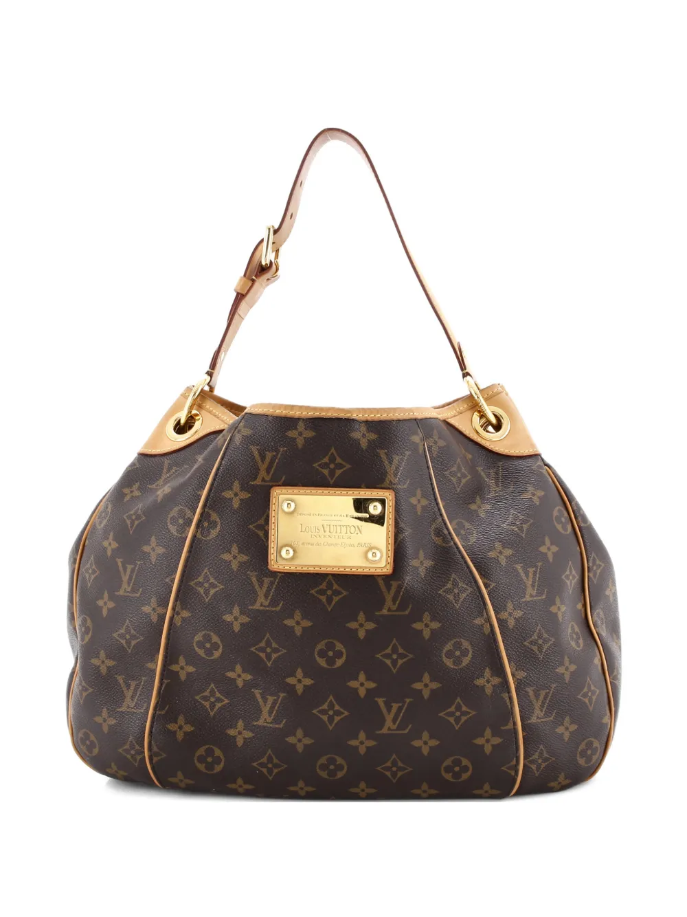 Pre-owned Louis Vuitton Galliera Handbag Monogram Canvas Pm Hobo Bag In Brown