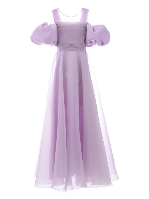 Tulleen robe à manches bouffantes