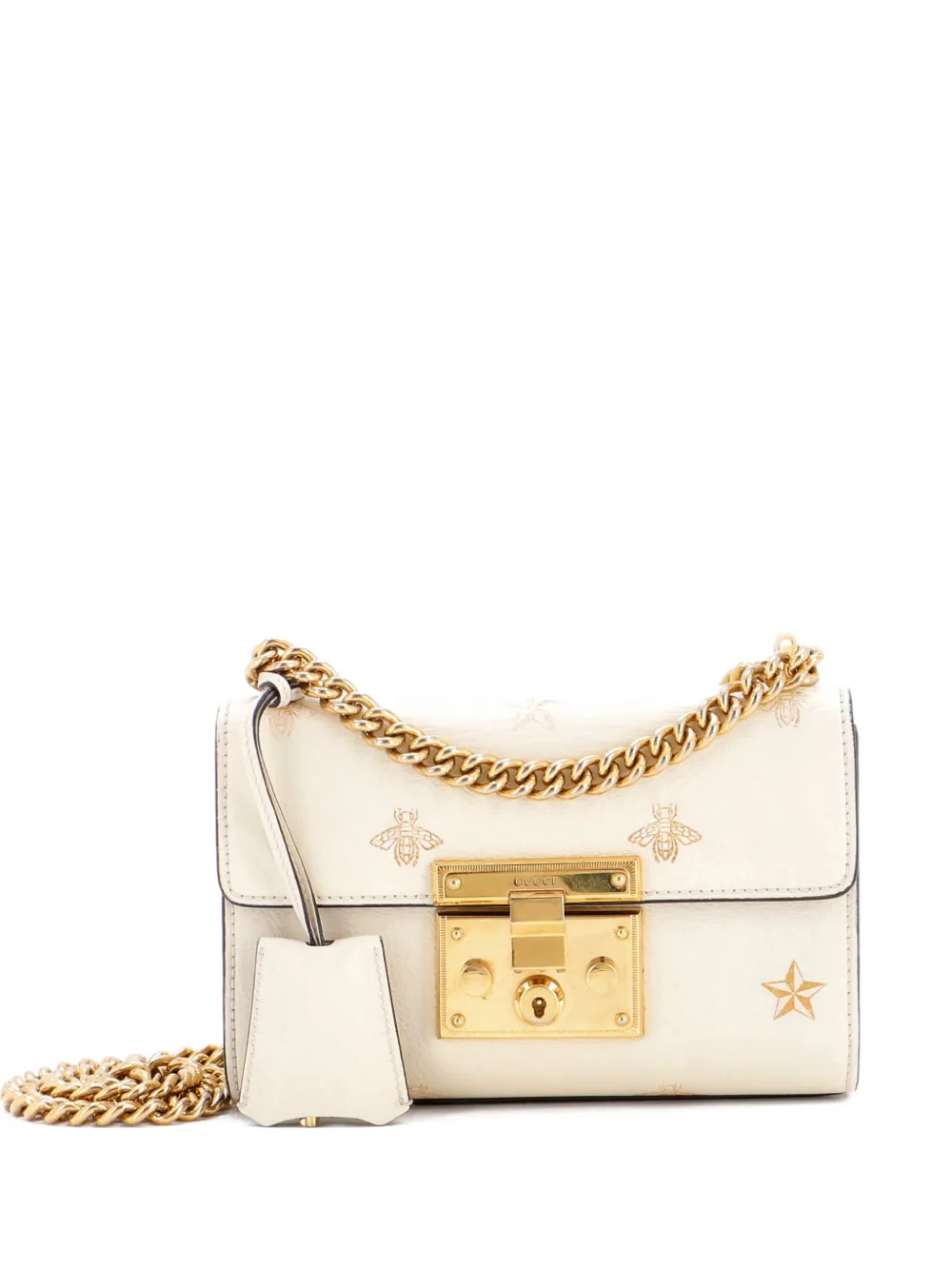 Gucci Pre-Owned Padlock Printed Leather Small shoulder bag - Toni neutri
