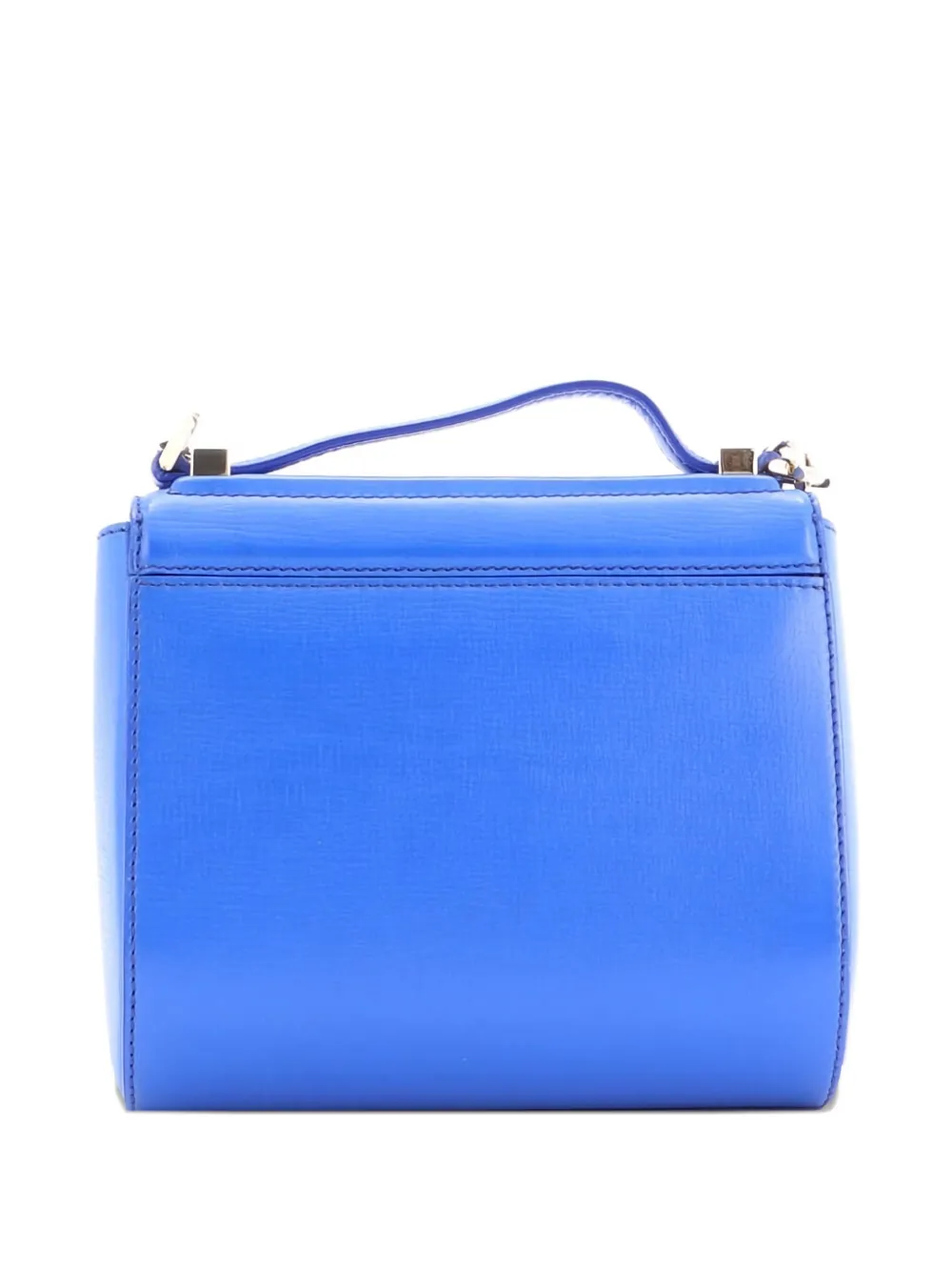 Pre-owned Givenchy Chain Pandora Box Bag Leather Mini Crossbody Bag In Blue