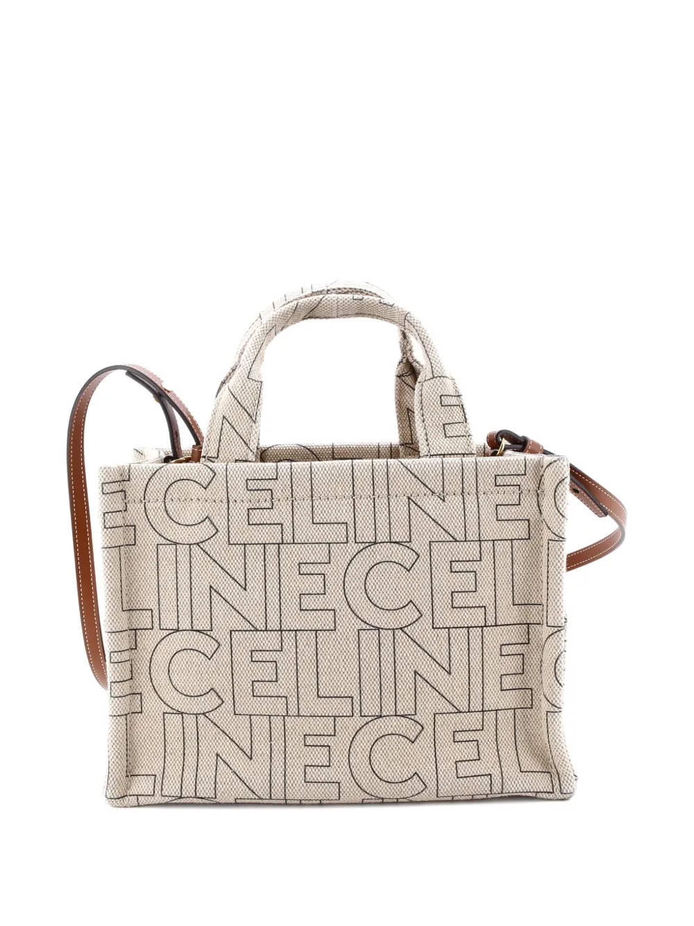 Celine Pre-Owned Cabas Thais Triomphe Printed Canvas Small tote bag | Pre-Owned | Image 2