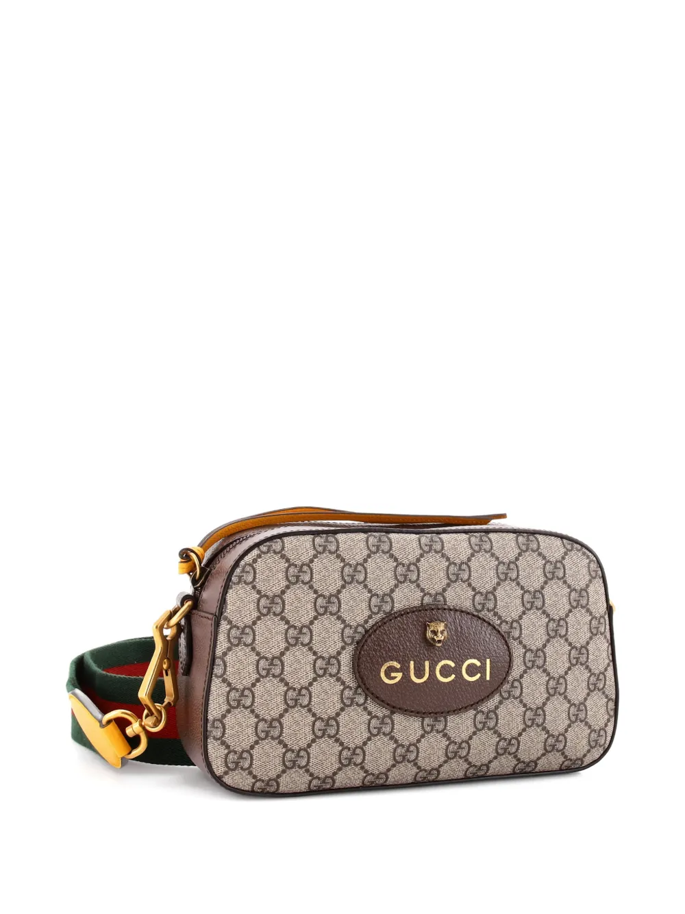 Pre-owned Gucci Neo Vintage Camera Messenger Bag Gg Coated Canvas Crossbody Bag In Brown