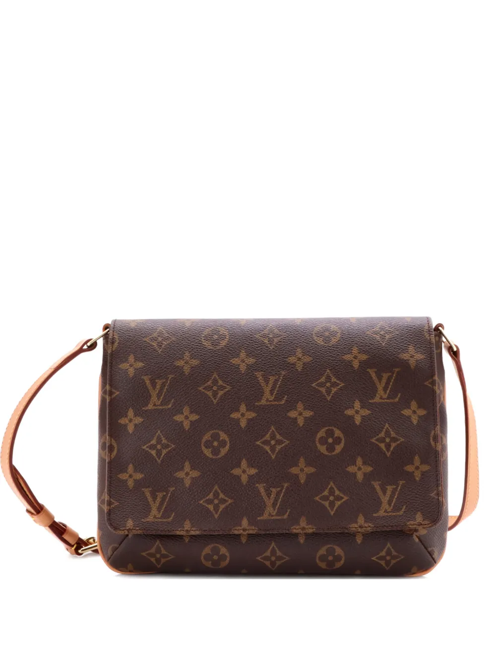 Pre-owned Louis Vuitton Musette Tango Handbag Monogram Canvas Shoulder Bag In Brown