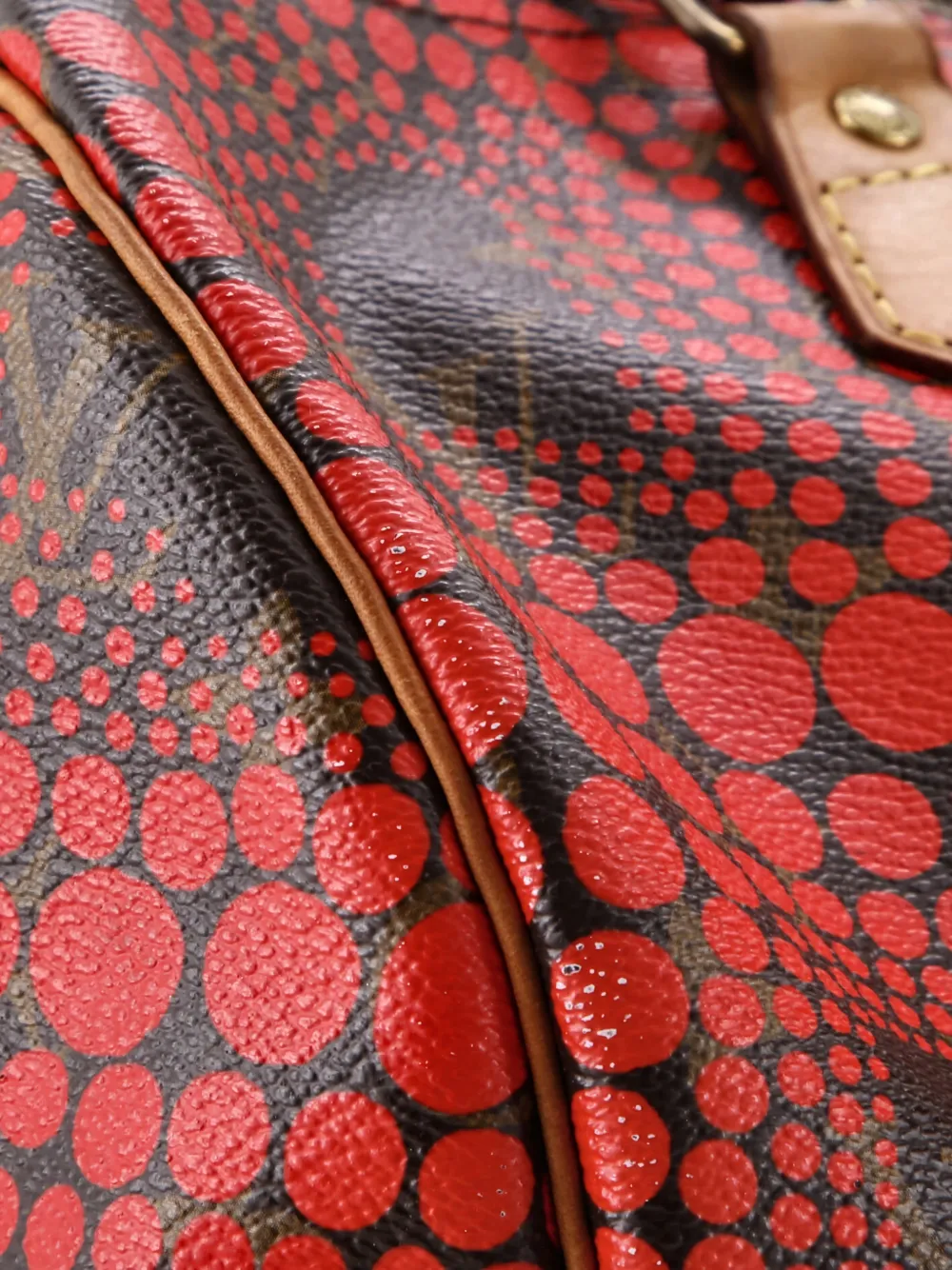 Pre-owned Louis Vuitton Speedy Handbag Limited Edition Kusama Town Monogram Canvas 30 Satchel In Brown