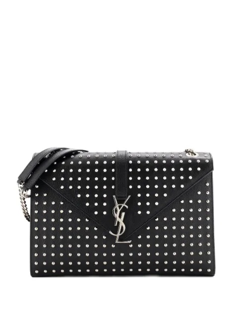 Saint Laurent Pre-Owned Classic Monogram Envelope Satchel Studded Leather Large shoulder bag