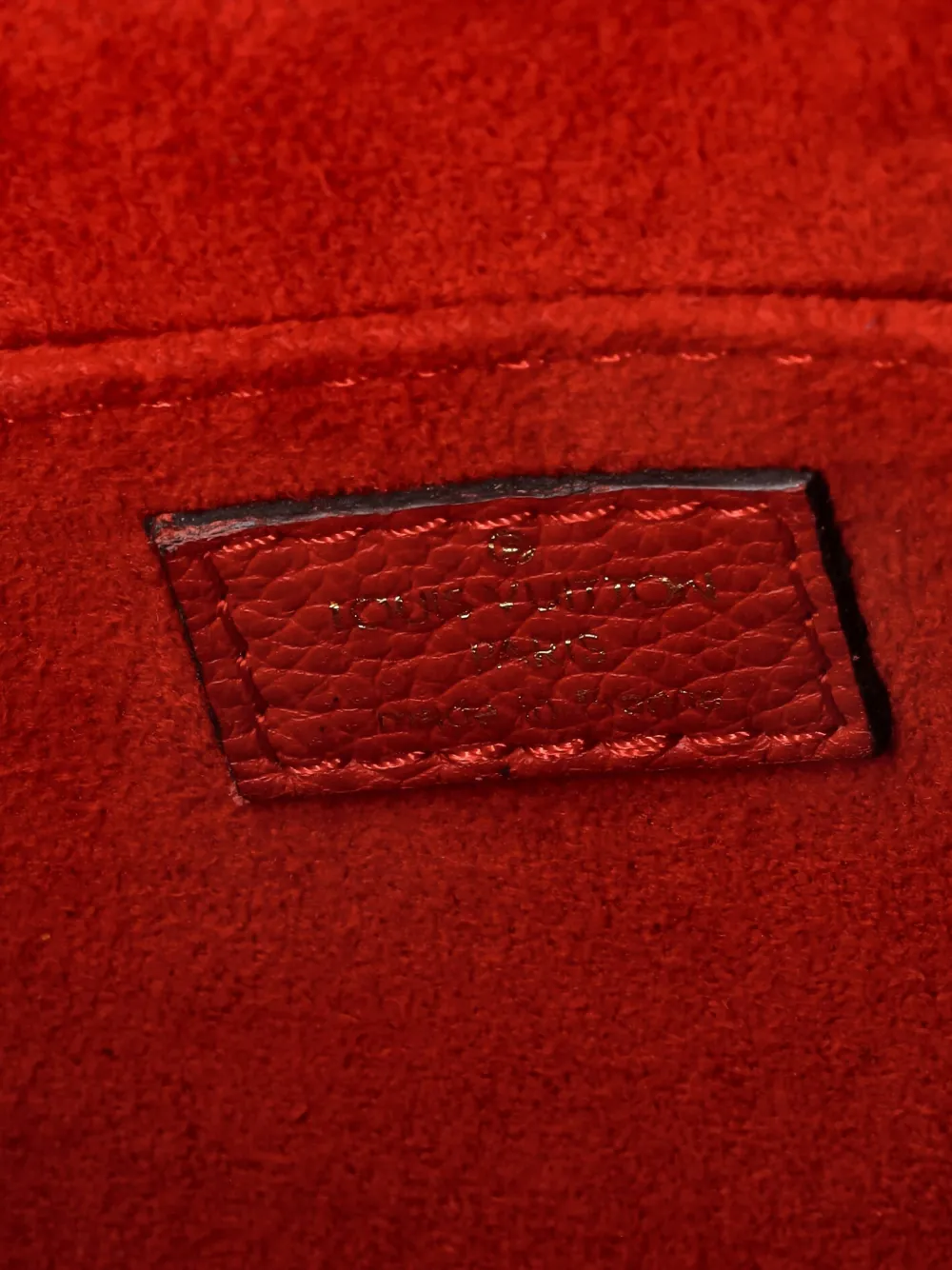 LOUIS VUITTON Pre-owned Saint Germain Handbag Monogram Empreinte Leather Bb Crossbody Bag In Red