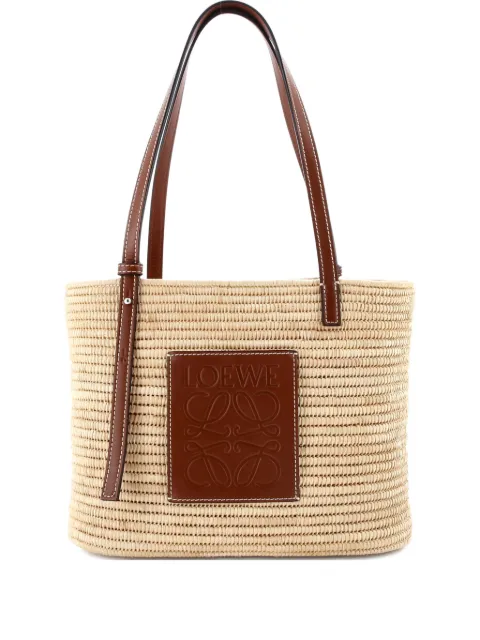Loewe Pre-Owned Square Basket Woven Raffia Small tote bag