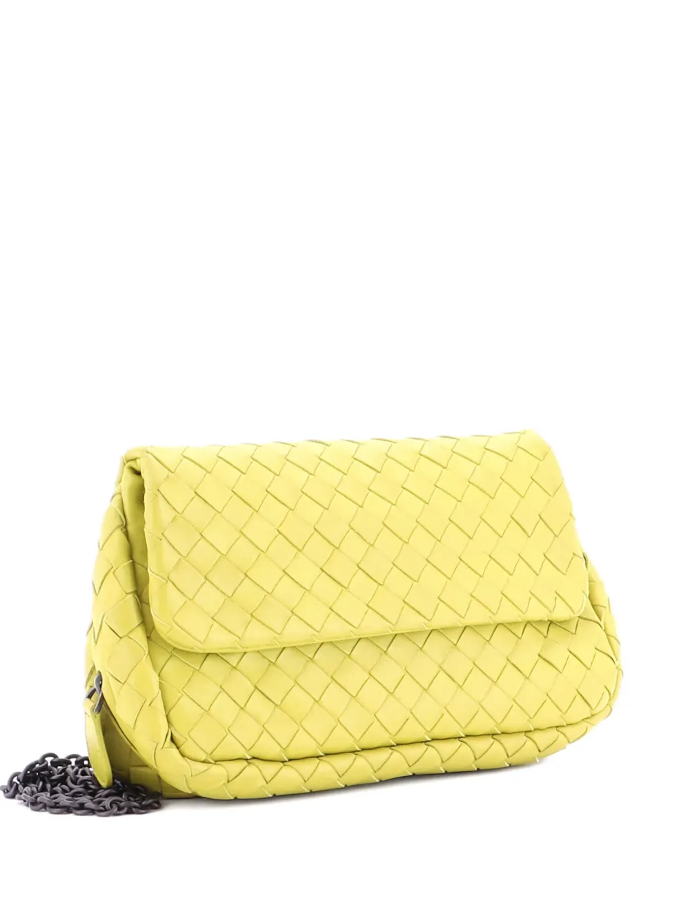 Bottega Veneta Pre-Owned Expandable Chain Intrecciato Nappa Small crossbody bag - Giallo