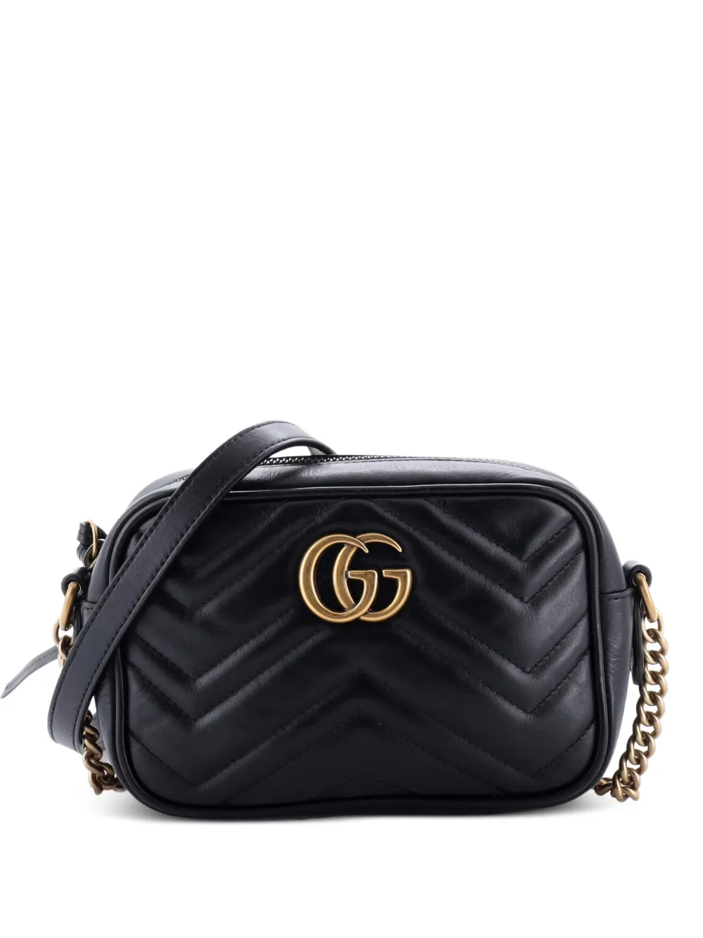 Gucci Pre-Owned GG Marmont Shoulder Bag Matelasse Leather Mini crossbody bag - Nero