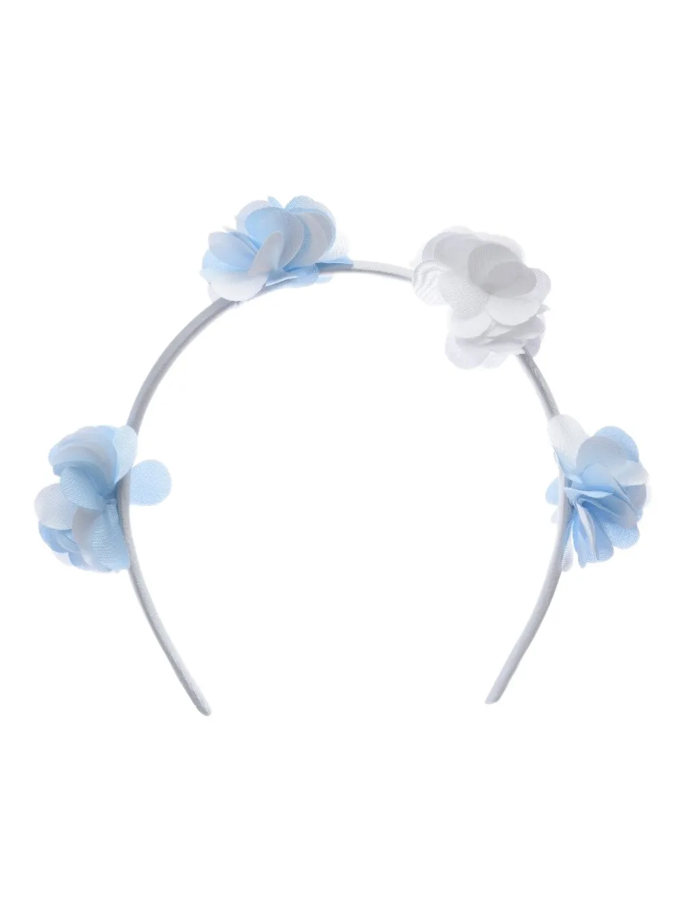 Tulleen Jurk verfraaid met bloemen Blauw