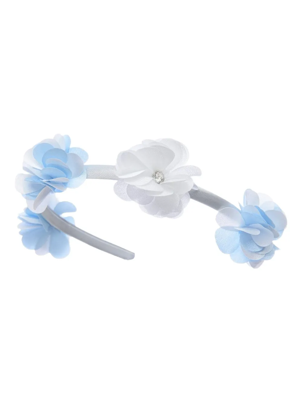 Tulleen Jurk verfraaid met bloemen Blauw
