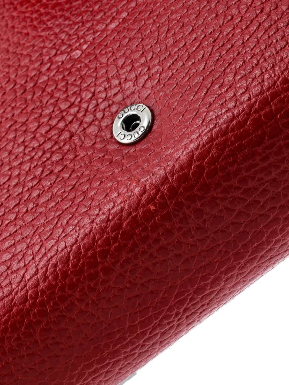 Pre-owned Gucci Dionysus Chain Wallet Leather With Embellished Detail Small Crossbody Bag In Red