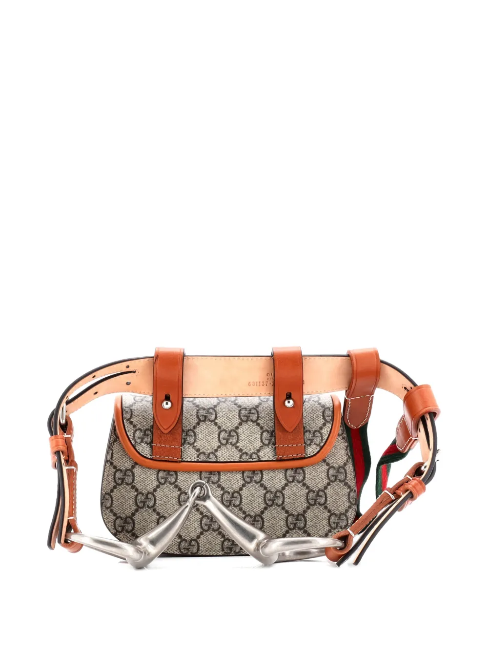 Pre-owned Gucci Bamboo 1947 Gg Coated Canvas Mini Belt Bag In Brown