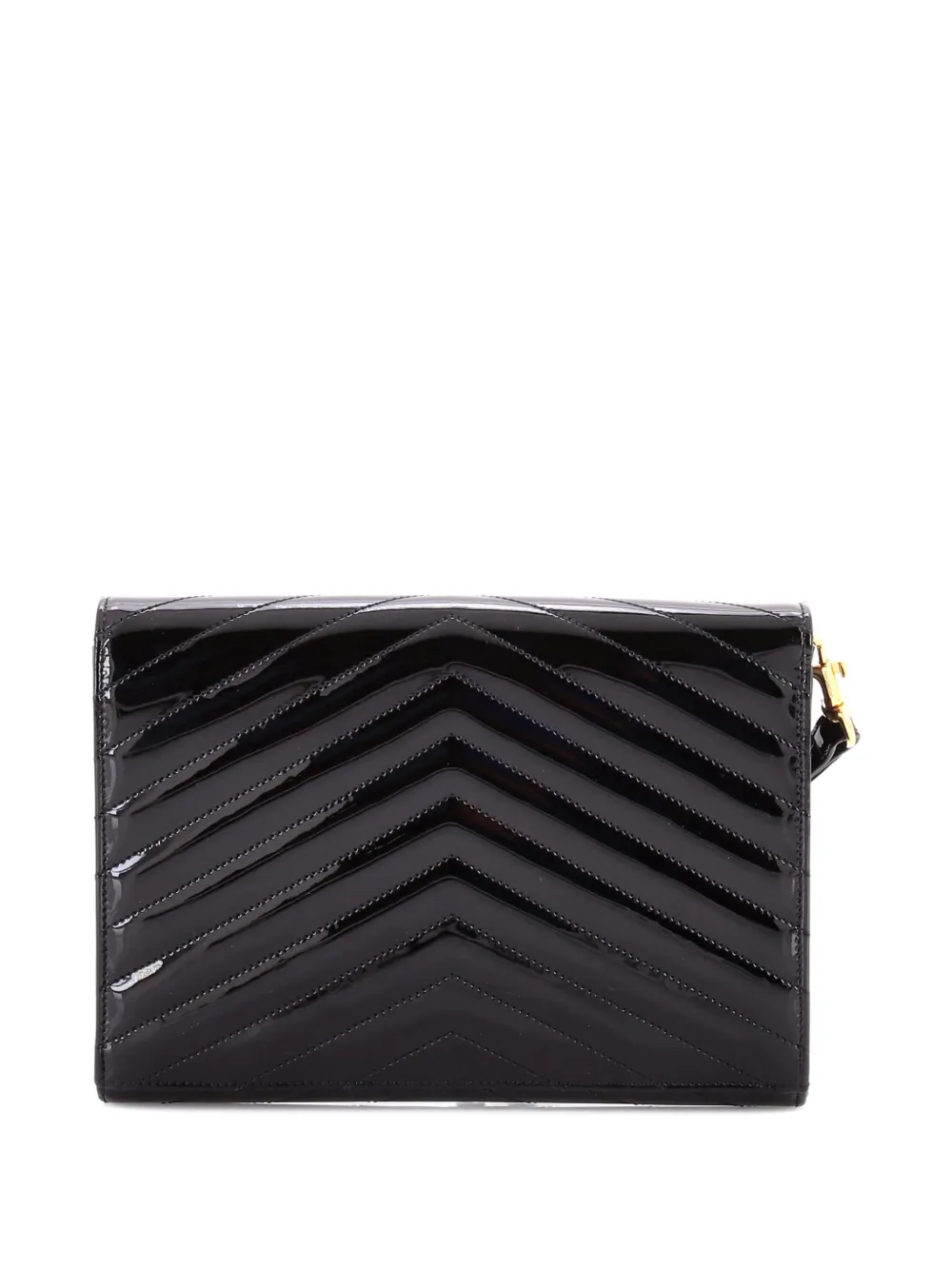 Saint Laurent Pre-Owned Cassandre Flap Envelope Wristlet Pouch Matelasse Chevron Patent clutch bag | Estilos de archivo | Image 2