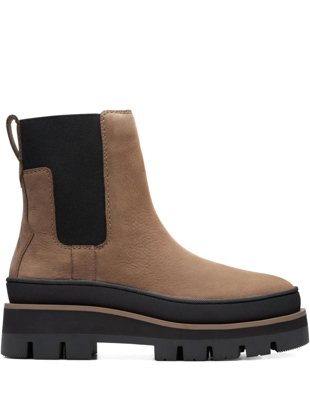 Clarks Originals Orianna platform chelsea boots - Marrone