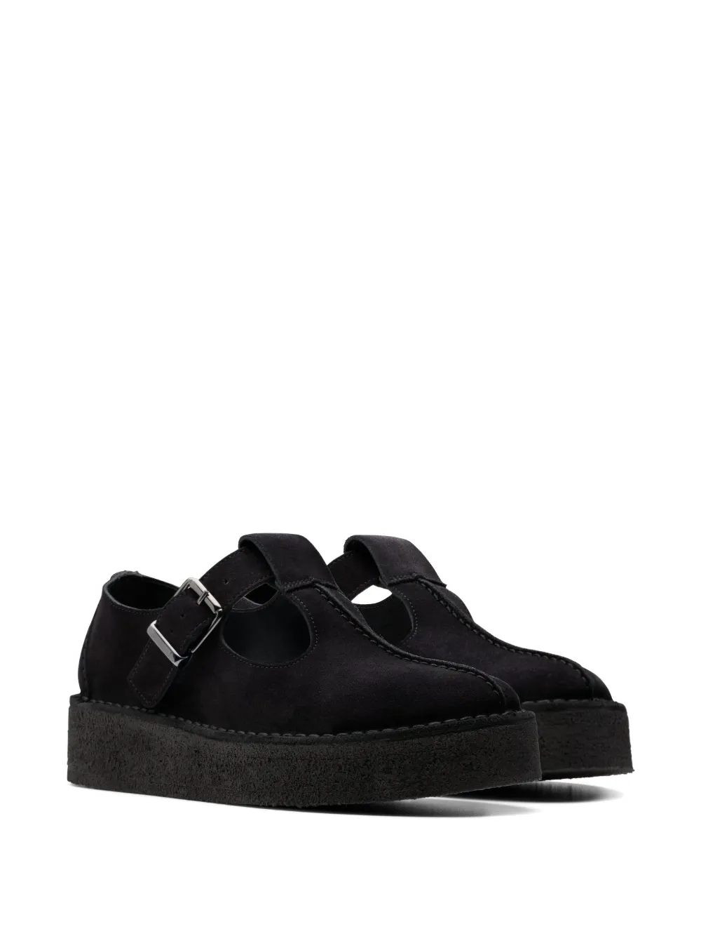 Clarks Originals Sandalen met gesp en T-bar Zwart