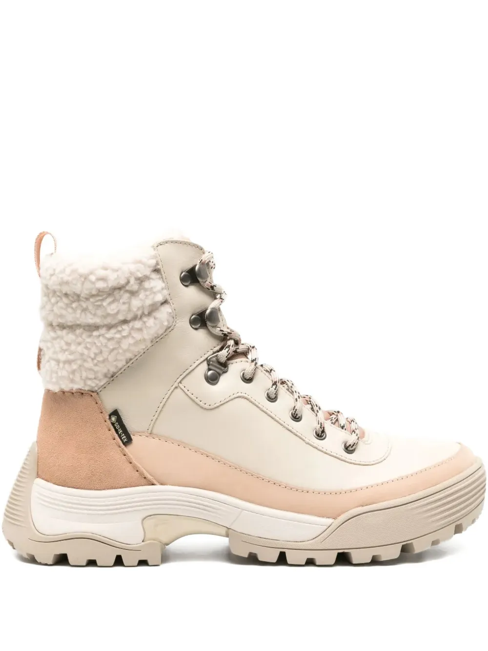 Clarks Originals Atl Hike Shearling Boots In Neutral